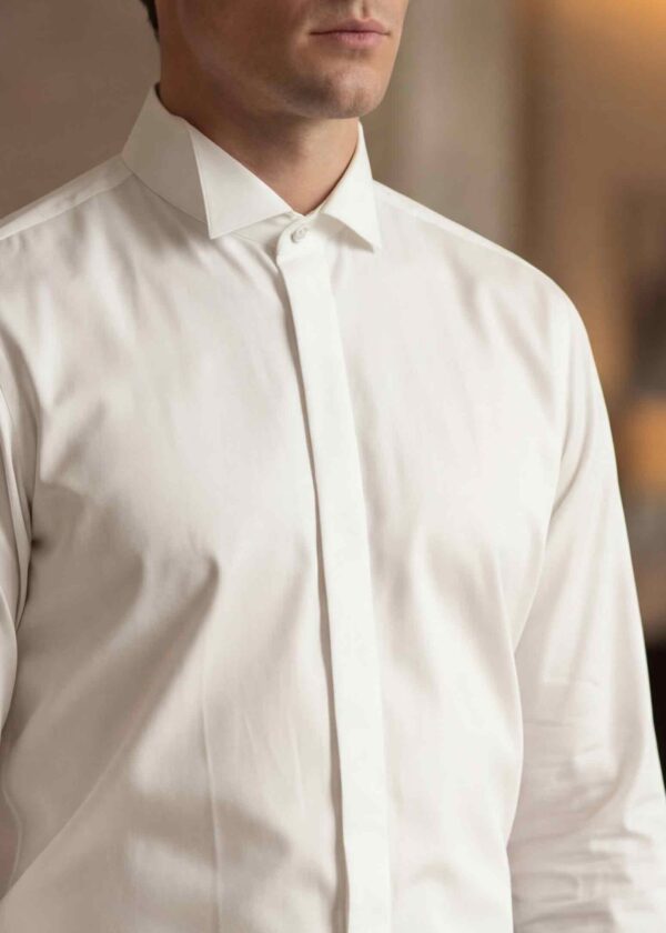 chemise-col-casse-monsieur-pronuptia-ivoire-ou-blanche2 chemise blanche ou ivoire col cassé monsieur pronuptia
