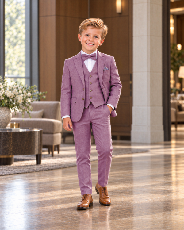 BEN_ROSE (1) Ben Rose– Costume enfant assorti au modèle homme Maxim Rose