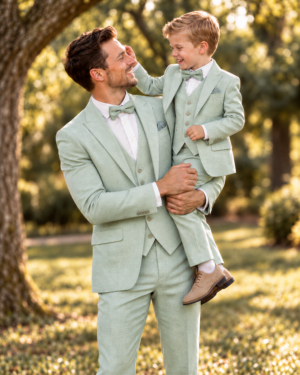 Ben Vert – Costume enfant assorti au modèle homme Maxim Vert