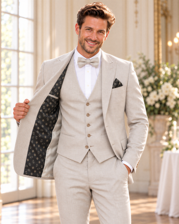 MAXIM-OPEN_BEIGE Maxim – Costume de mariage beige