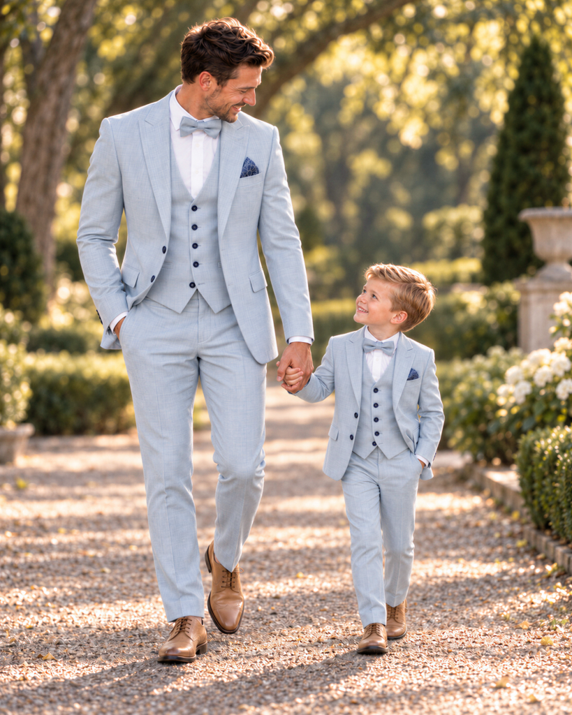 Ben Bleu – Costume enfant assorti au modèle homme Maxim Bleu