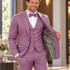 MAXIME-OPEN_ROSE Maxim – Costume de mariage rose lie de vin
