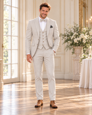 Maxim – Costume de mariage beige
