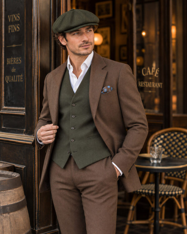 EDGARD-MARRON-GILET Edgard– Costume de mariage Marron
