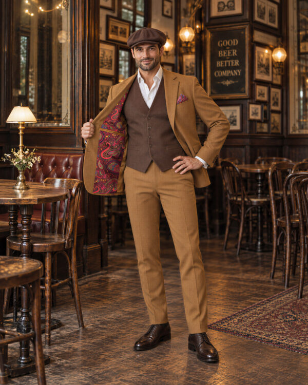 Edgard– Costume de mariage Moutarde