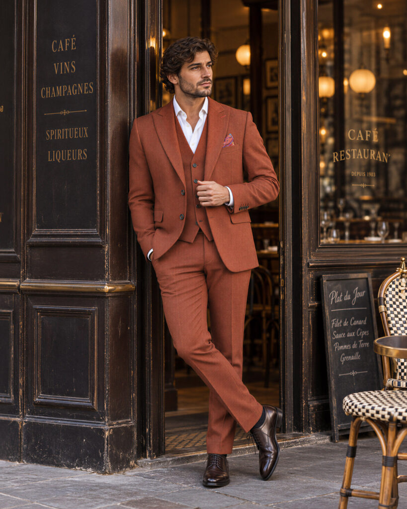 Edgard– Costume de mariage Terracotta