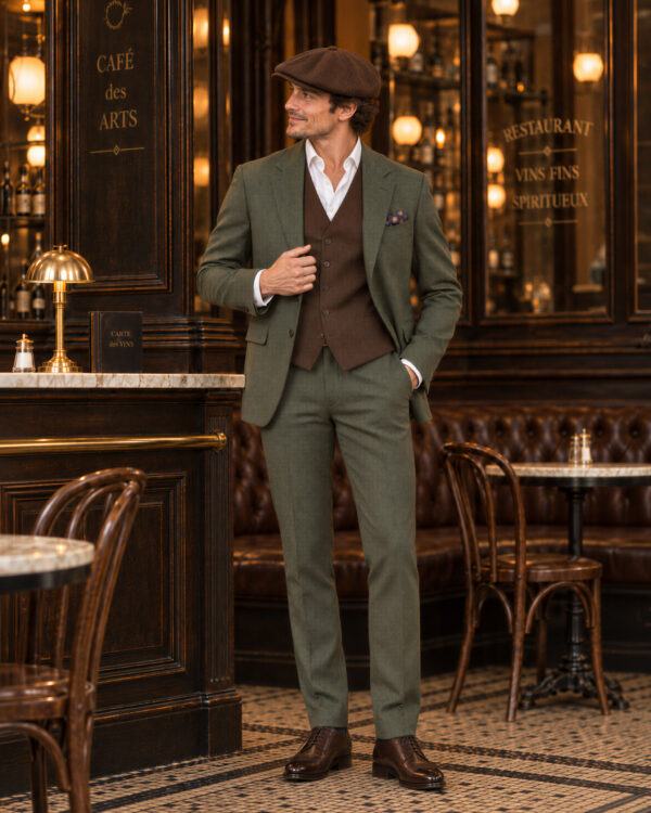 EDGARD-VERT-GILET Edgard– Costume de mariage Vert