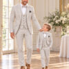MAXIM+BEN_BEIGE Ben Beige – Costume enfant assorti au modèle homme Maxim Beige