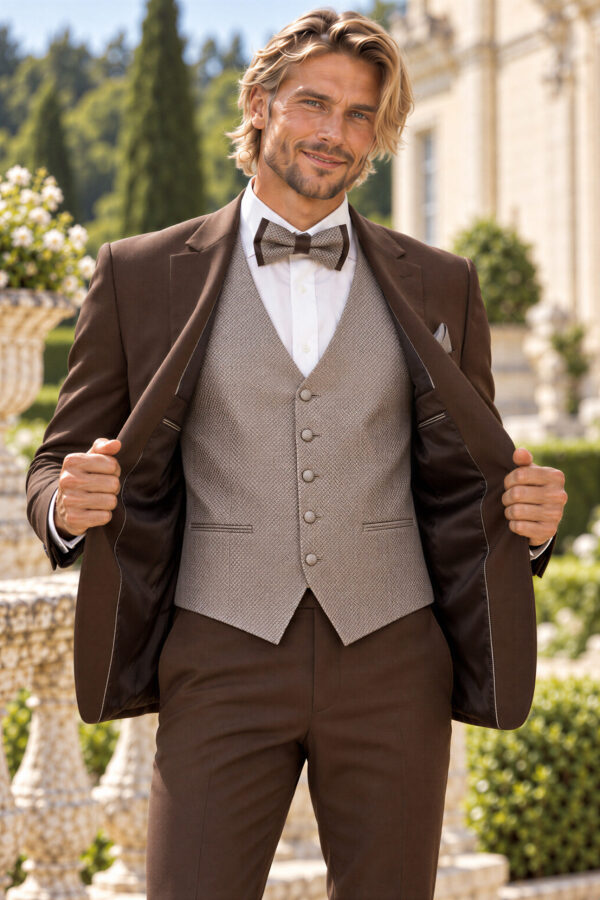 PASCAL-MARRON-DETAIL-GILET Pascal - Marron