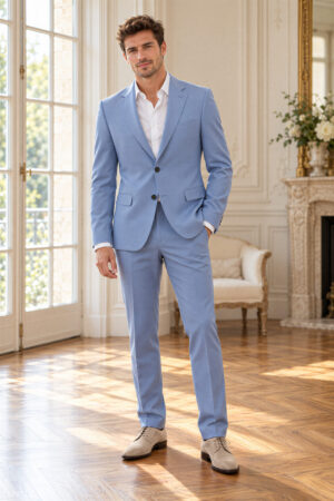 Thibert - Costume témoin bleu ciel